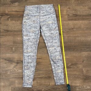 Lululemon High Rise Blue Pink and Gray Patterned Leggings